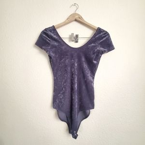 AEO Blue Velvet Bodysuit